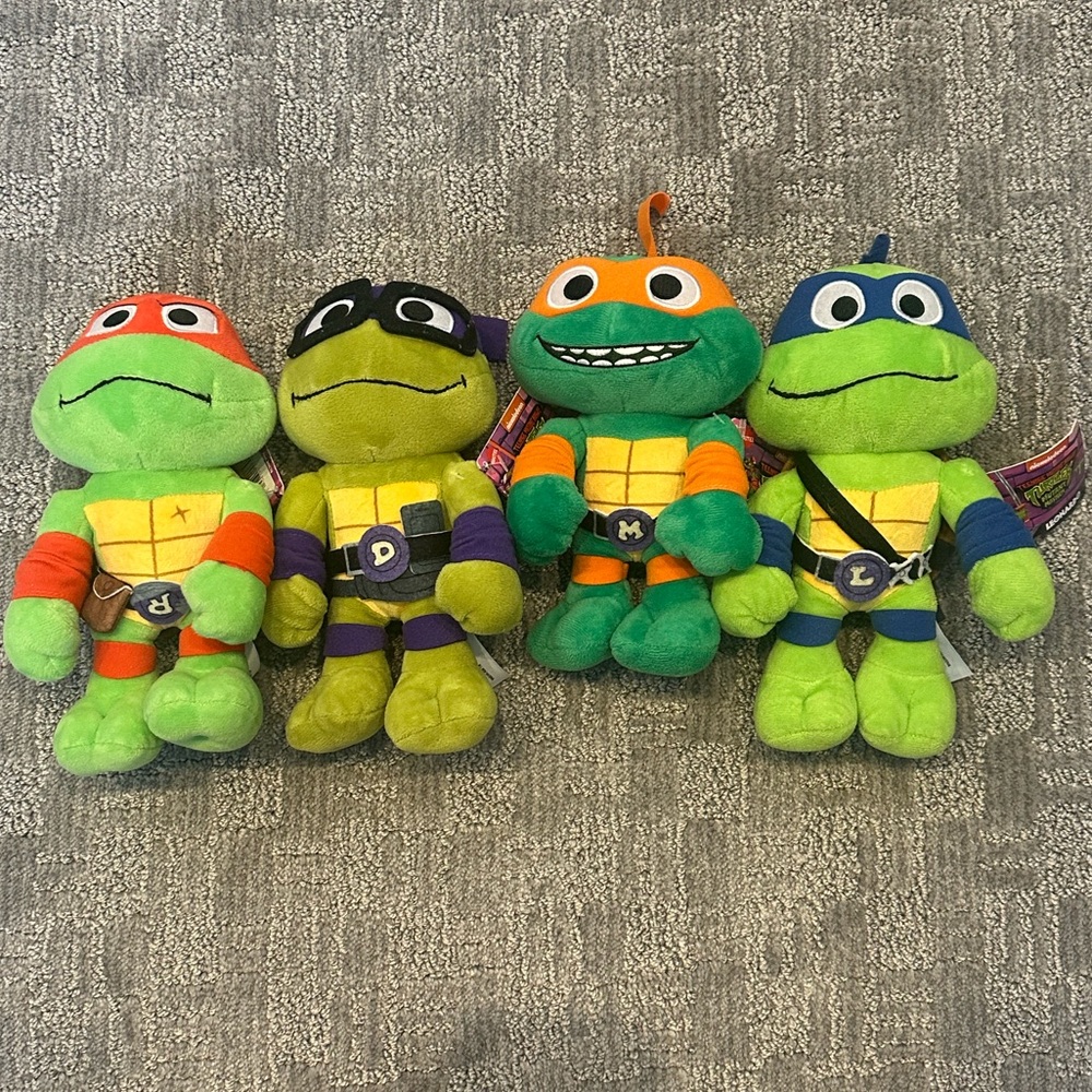 TMNT Mutant Mayhem Plush Bundle Set of 4 | NWT | Nickelodeon Mattel
